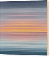 India Colors - Abstract Wide Oceanscape Triptych Wood Print