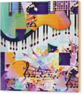 Infectious Melody Graffiti Abstract Wood Print