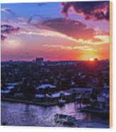 Intracoastal Sunset Wood Print