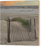 Isle Of Palms Sunet By The Shore Wood Print