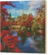 Japanese Garden In Autumn - Dwp1409839 Wood Print