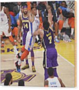 Javale Mcgee And Russell Westbrook Wood Print