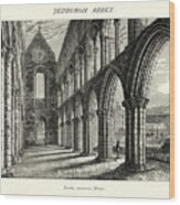 Jedburgh Abbey, Nave Looking West, Scotland, 19th Century Wood Print