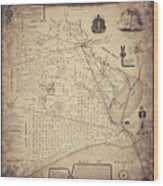 Jefferson County Texas Vintage Map 1898 Sepia Wood Print