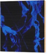 Jelly Smoke Blue And Black Long Wood Print