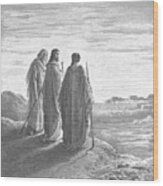 Jesus And The Disciples Going To Emmaus Gustave Dore W1 Wood Print