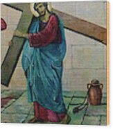 Jesus At Nevskiy Church Wood Print