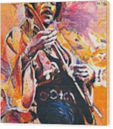 Purple Haze Jimi Hendrix Wood Print