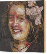 Judith, Mosaic Portrait Wood Print