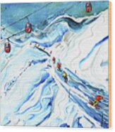 Kaprun Glacier Ski Poster Wood Print