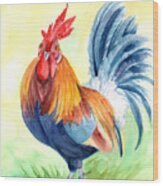 Kauai Island Rooster 4 Wood Print