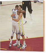 Kevin Durant And Klay Thompson Wood Print