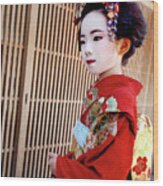 Kimono Girl Wood Print