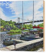 Kingston Ny - Bridge Over Rondout Creek Wood Print