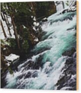 Koosah Falls- Western Cascades Wood Print
