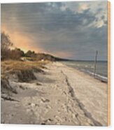 Kurzeme Beach Is The Longest Beach In Europe Latvia Wood Print