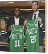 Kyrie Irving And Gordon Hayward Wood Print