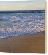 Milky Waves,shell Beach, Sandiego Wood Print