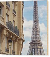 La Tour Eiffel From Avenue De Camoens Wood Print