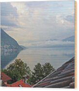 Lake Como Morning  8435 Wood Print
