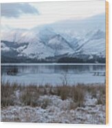 Lake District In Winter Wood Print