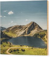 Lake Enol Wood Print