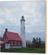 Lake Huron, Tawas Point Lighthouse Wood Print