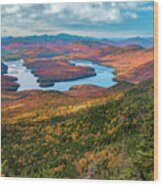 Lake Placid Vista Wood Print