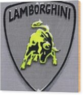 Lambo Logo Wood Print