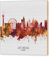 Las Vegas Nevada Skyline #53 Wood Print