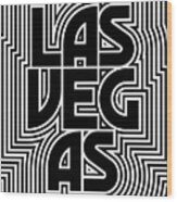 Las Vegas City Text Pattern Usa Wood Print