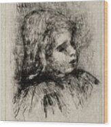Laude Renoir, De Trois Quarts A Droite 1908 Pierre Auguste Renoir Wood Print