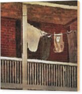 Laundry Day At Harpers Ferry Wood Print