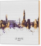 Le Havre France Skyline #27 Wood Print