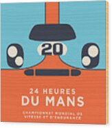 Le Mans Minimal B Wood Print