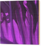 Leaf Detail 1 - Violet Wood Print
