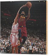 Lebron James Wood Print