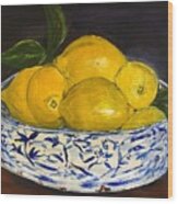 Lemons - A Still Life Wood Print