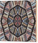 Library Kaleidoscope Wood Print
