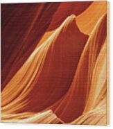 Like Water On Stone - Antelope Canyon, Arizona Wood Print