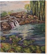 Lily Pad Pond Wood Print