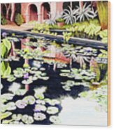 Lily's Garden - Prints Of Oil Painting Wood Print
