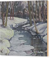 Lincoln Creek Ice Wood Print