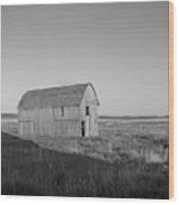 Little Barn On The Wyoming Plains Wood Print