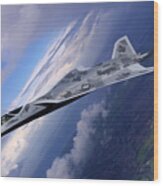 Lockheed Lmt Raven Ii Vertical Climb Wood Print
