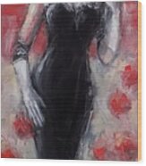 Long Cool Woman In A Black Dress Wood Print