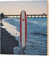 Longboard Love Wood Print