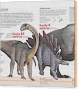 Los Dinosaurios Wood Print