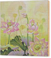 Lotus. Tender Light Wood Print