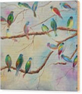 Love Birds Wood Print